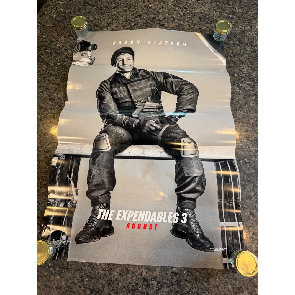 The Expendables 3 Jason Statham Original Double Sided Movie Poster 2014 Action